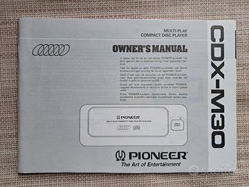 Manuale CD Player Pioneer CDX-M30 - vintage