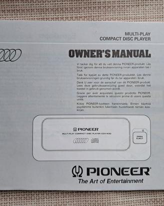 Manuale CD Player Pioneer CDX-M30 - vintage