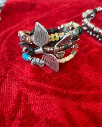 Uno de 50 Bracciale Argento Vetri Colorati Boho