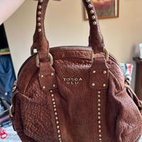 BORSA TOSCA BLU IN PELLE