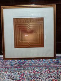 Vanni Viviani LITOGRAFIA d'autore 42X42 con cornic