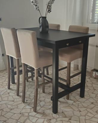 Tavolo bar Nordviken Ikea + 4 sedie Maison du Mond