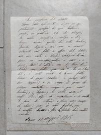 Manoscritto originale 1915 "La preghiera del solda