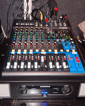 Impianto audio live: Yamaha, Samson, FBT