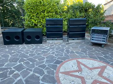 Impianto amplificazione QSC Line array ILA