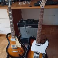 Chitarra eletrica squier, gibson les paul e ampli