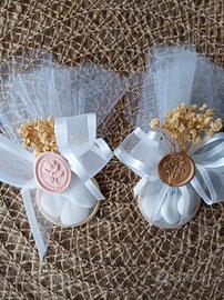 sacchettini bomboniera con fiori