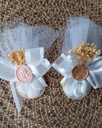 sacchettini bomboniera con fiori