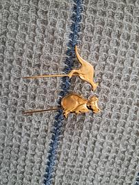 pin spilla dorata koala e canguro