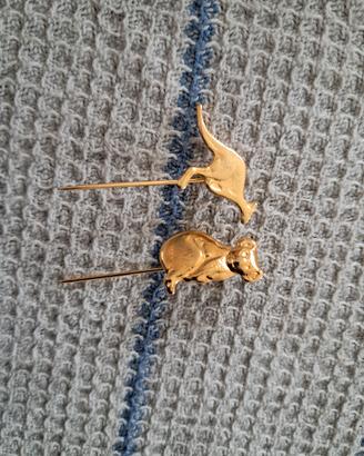 pin spilla dorata koala e canguro