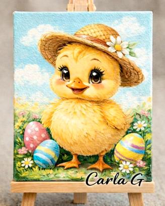 Quadro di un tenero pulcino Pasqua