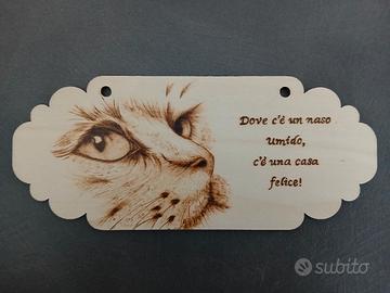 Targhette coi disegni/frasi gatti e cani vari 💫
