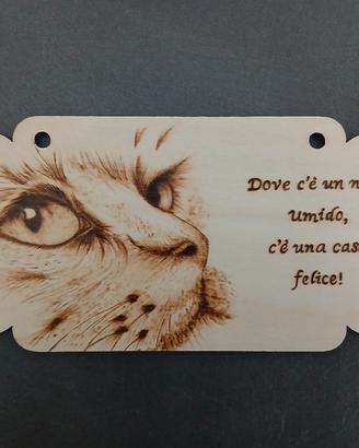 Targhette coi disegni/frasi gatti e cani vari 💫