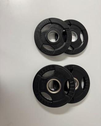 Pesi ghisa gommati 2,5 x 2  1,25 x 2