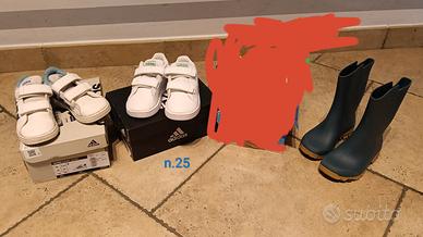 3 paia di scarpe bambino numero 25