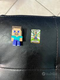 Personaggio Minecraft Steve + carta Steve