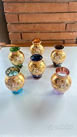 Mini vaso satinato oro stile Murano