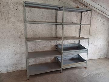 scaffalatura in acciaio altezza 2 mt lunghezza 