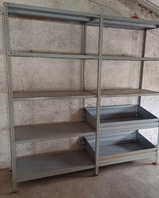 scaffalatura in acciaio altezza 2 mt lunghezza 