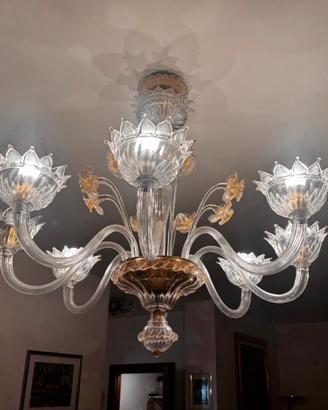 Lampadario vetro murano