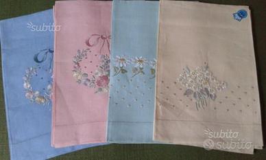 Asciugamani in Puro Lino ricamati a mano
