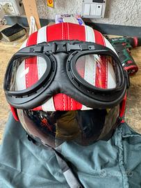 Casco retro’ nuovo pelle vespa vintage