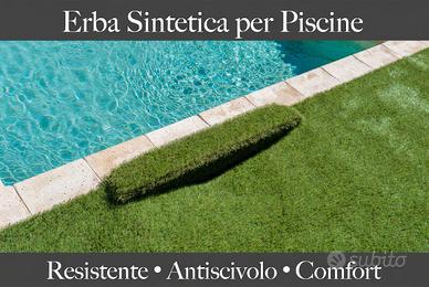 Erba sintetica premium ideale per bordo piscina! 🌊