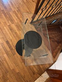 Mobile TV in vetro temperato e acciaio