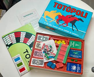 Totopoli gioco da tavolo ippica italiano vintage