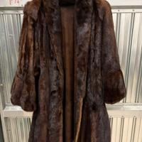 Pelliccia Visone Anni 70 Marrone Scuro Let-Out