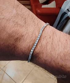 Tennis in argento e zirconi