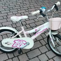 Bicicletta ATALA r 16 bambina e rotelle