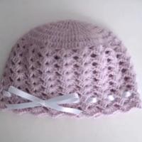 Cappellino Neonata Lana Uncinetto Handmade 