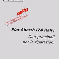 LIBRO FIAT 124 ABARTH RALLY DATI RIPARAZIONE 1973