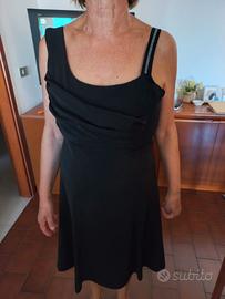 Abito signora elegante nero con strass