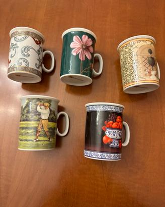 5 Tazze Mug  in porcellana Henriette