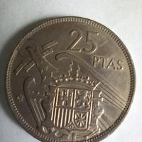 Moneta 25  Pesetas Spagna 1957.