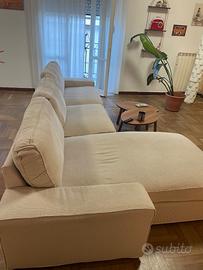 Divano ikea beige 5 posti con chaise longue