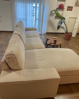Divano ikea beige 5 posti con chaise longue