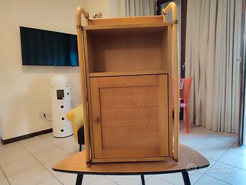 Gervasoni armadietto bagno in bambù e cuoio