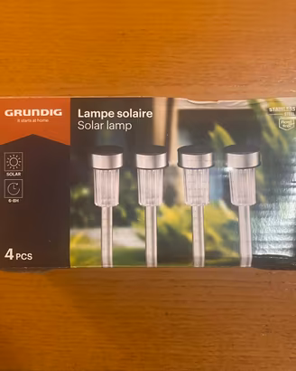 Set 4 Lampade Solari da Giardino Grundig