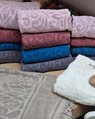 Set asciugamani 100% cotone