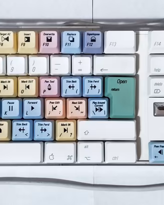Apple Mac QWERTY Colored Final Cut Pro Video Edit