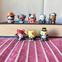 Miniaction Figure Gatti One Piece 8 personaggi