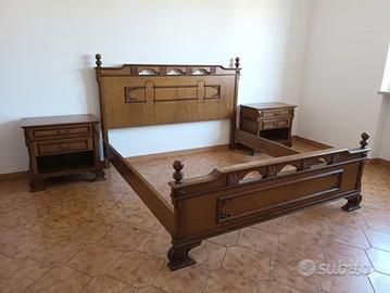 TESTIERA LETTO MATRIMONALE ARTE POVERA E COMODINI
