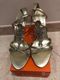 Sandali gioiello oro 37