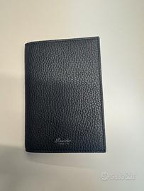 Porta passaporto Pineider in pelle blu