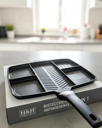 Bistecchiera H&H Cooking Style 5 in 1 Antiaderente