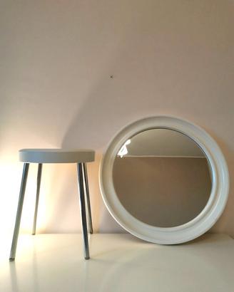 Specchio e Sgabello vintage Carrara & Matta