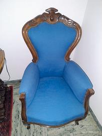 2 poltrone antiquariato '900 liberty 